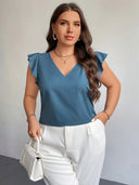 Blusa de mujer sencilla cuello V - ArmasStyle