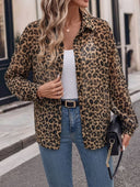 Blusa manga larga animal print con espalda abierta y lazo - ArmasStyle