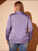 Blusa manga larga satinada unicolor - ArmasStyle