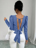 Blusa manga larga sin espalda - ArmasStyle