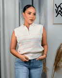 Blusa tejida con cierre a raya - ArmasStyle