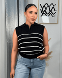 Blusa tejida con cierre a raya - ArmasStyle