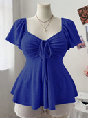 Blusa holgada manga corta