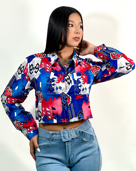 Camisa corta con estampado