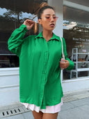 Camisa holgada unicolor - ArmasStyle