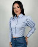 Camisa manga bombacha de rayas - ArmasStyle