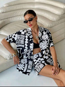 Camisa manga corta oversize estampada (No conjunto) - ArmasStyle