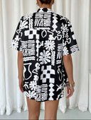 Camisa manga corta oversize estampada (No conjunto) - ArmasStyle