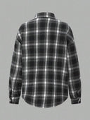 Camisa manga larga a cuadros con bolsillo - ArmasStyle