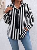 Camisa manga larga a rayas y corbata - ArmasStyle