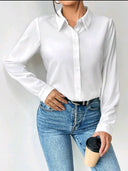 Camisa manga larga clasica unicolor - ArmasStyle