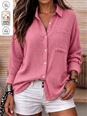 Camisa manga larga con bolsillo Curvy - ArmasStyle