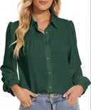 Camisa manga larga con deseño plizado - ArmasStyle