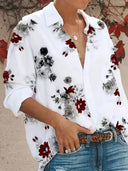 Camisa manga larga con estampado floral - ArmasStyle