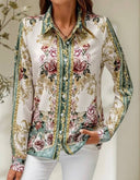 Camisa manga larga con estampado floral - ArmasStyle