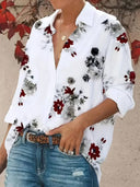 Camisa manga larga con estampado floral - ArmasStyle