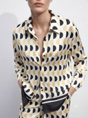 Camisa manga larga de satin estampada - ArmasStyle