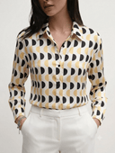 Camisa manga larga de satin estampada - ArmasStyle