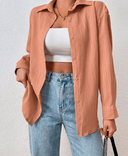 Camisa manga larga holgada unicolor - ArmasStyle