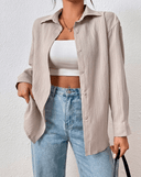 Camisa manga larga holgada unicolor - ArmasStyle