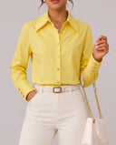 Camisa unicolor manga larga con botones dorados - ArmasStyle
