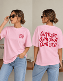 Camiseta unicolor con diseño grafico grande en la parte trasera - ArmasStyle