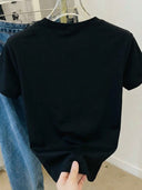 Camiseta unicolor con estampado en impresion - ArmasStyle
