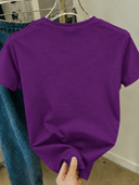 Camiseta unicolor con estampado en impresion - ArmasStyle