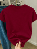 Camiseta unicolor con estampado en impresion - ArmasStyle