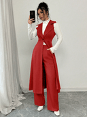 cardigan largo elegante de linea A - ArmasStyle