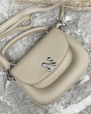 Cartera semi cuero con detalle plateado - ArmasStyle