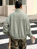 Chaqueta casual holgada de mujer tela gruesa - ArmasStyle