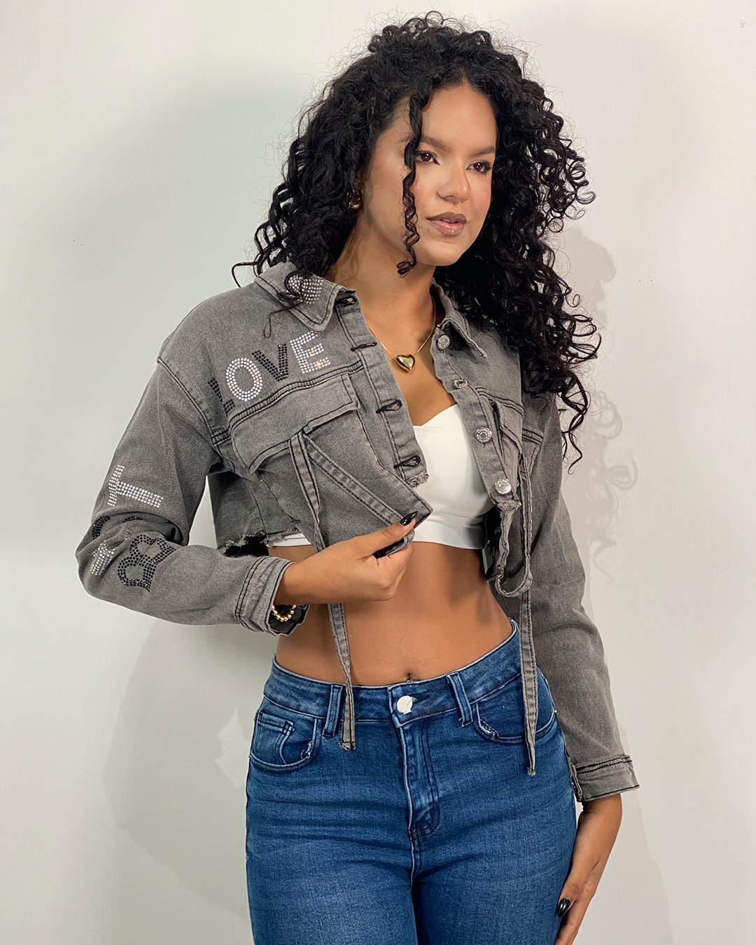 Chaqueta jeans corta