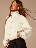 Chaqueta estilo chino de saten tendencia unicolor - ArmasStyle