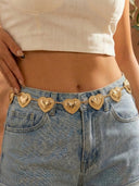 Cinturon con forma de corazon de metal 120cm - ArmasStyle