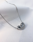 Collar con digen corazon abstracto enchapado en oro 14k acero inoxidable