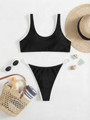 Conjunto de bikini con cinta de contraste - ArmasStyle