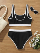 Conjunto de bikini con cinta de contraste - ArmasStyle