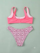 Conjunto de bikini con lazo y parte inferior estampada - ArmasStyle