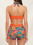 Conjunto de bikini de tiro alto tipo short - ArmasStyle