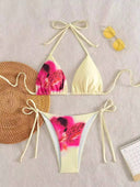 Conjunto de bikini halter estampado - ArmasStyle