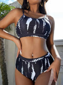 Conjunto de bikini talle alto estampado - ArmasStyle