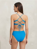 Conjunto de bikini unicolor con espalda cruzada - ArmasStyle