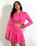 Conjunto de blazer y falda plizada - ArmasStyle