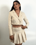 Conjunto de blazer y falda plizada - ArmasStyle