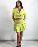 Conjunto de blazer y falda plizada - ArmasStyle