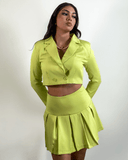 Conjunto de blazer y falda plizada - ArmasStyle