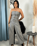 Conjunto Top Bandeau y Pantalón Palazzo - ArmasStyle