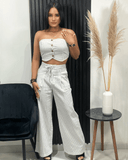 Conjunto Top Bandeau y Pantalón Palazzo - ArmasStyle