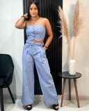 Conjunto Top Bandeau y Pantalón Palazzo - ArmasStyle